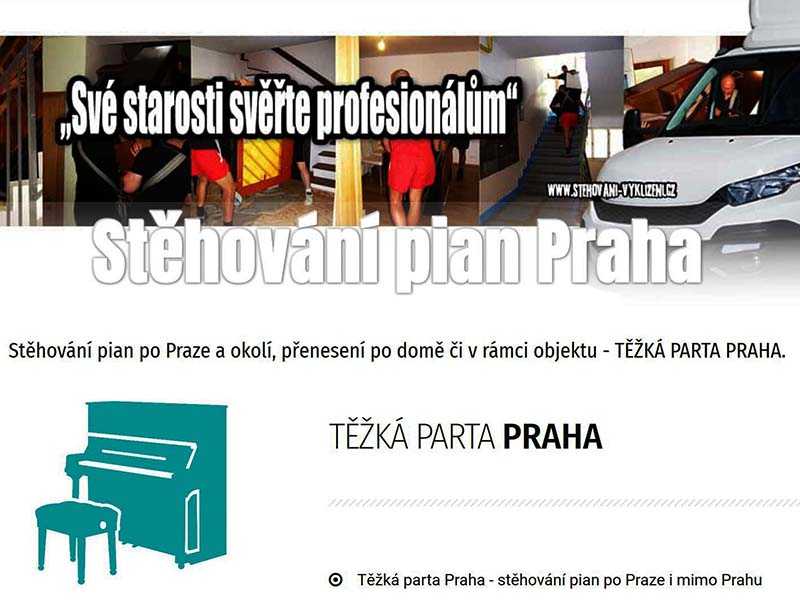 Stěhování pian a pianin Praha - celá ČR