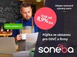 SONEBA – půjčky pro OSVČ a firmy; 608 174 900